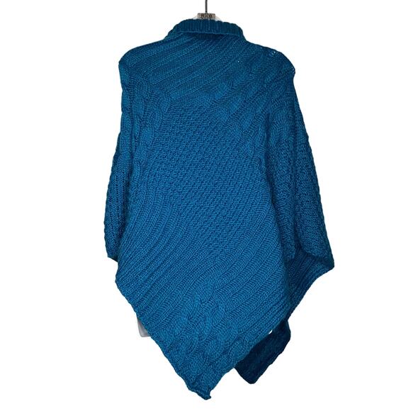 Chico's Poncho Women's Size L/XL Sweater Knit Teal Color * - Picture 6 of 8